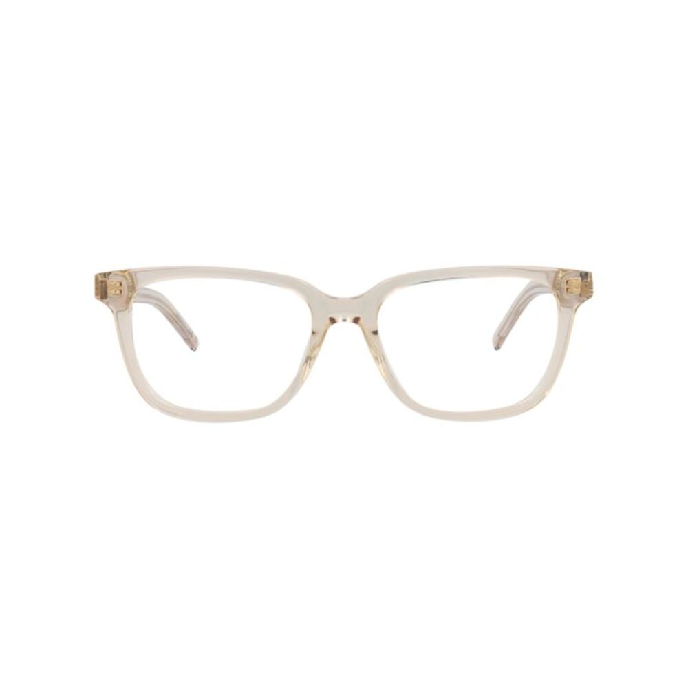 Saint Laurent Square-Frame Recycled Acetate Optical Frames Beige Womens